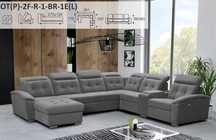 Bardzo wygodny narożnik modułowy COMFORTO z elekrtyczną funkcją relax