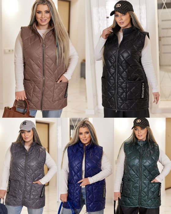 Новинка удлинённая жилетка батал 50 - 64