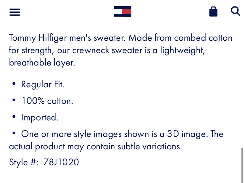 Tommy Hilfiger men's sweater.