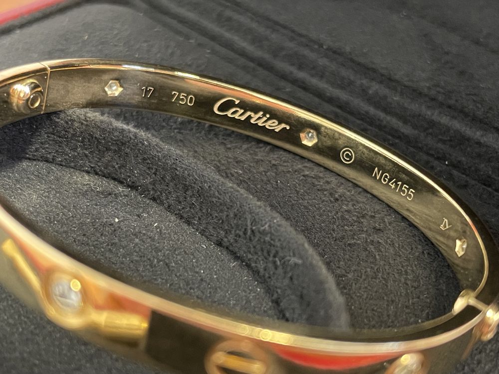 Cartier Bracelete Love 6 Diamantes Large
