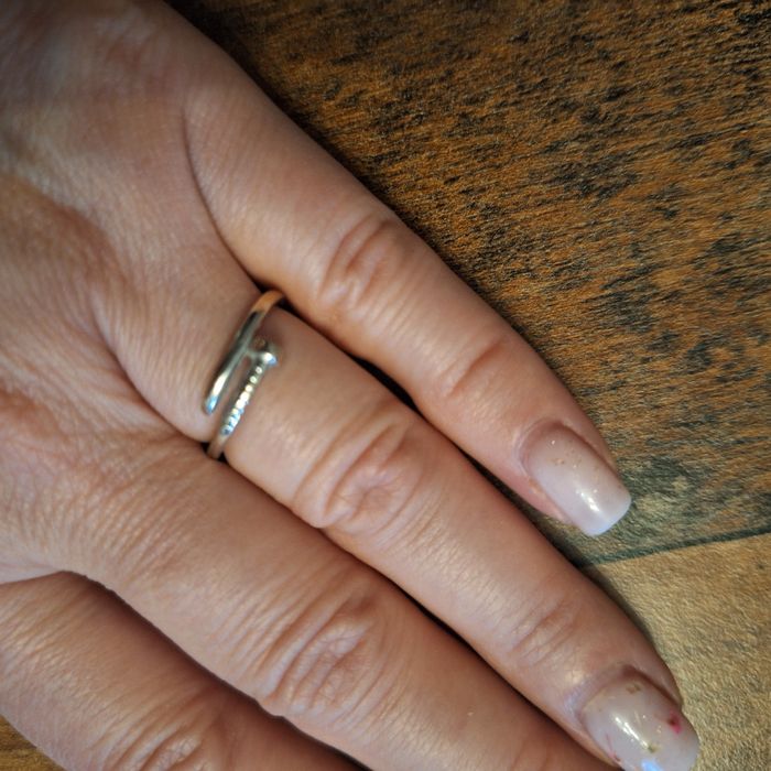 Срібна каблучка цвях