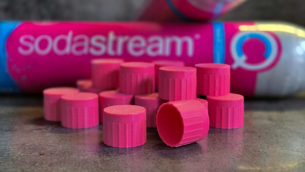 Nakrętka zatyczka korek na butle CO2 Soda Stream różowa Quick Connect
