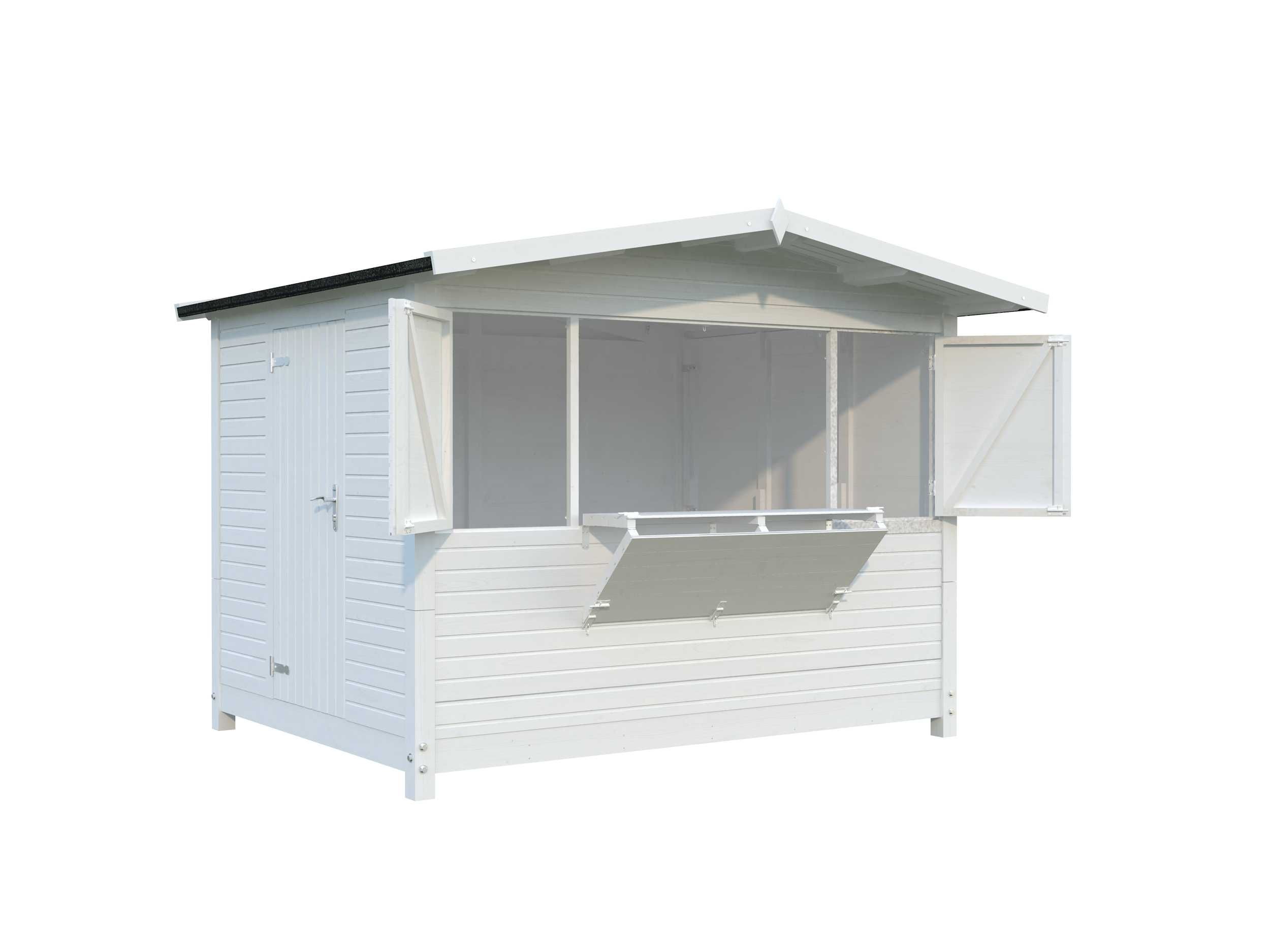 Drewniany rozkładany pawilon handlowy kiosk MARIAN62 2.98x2.28m 16mm