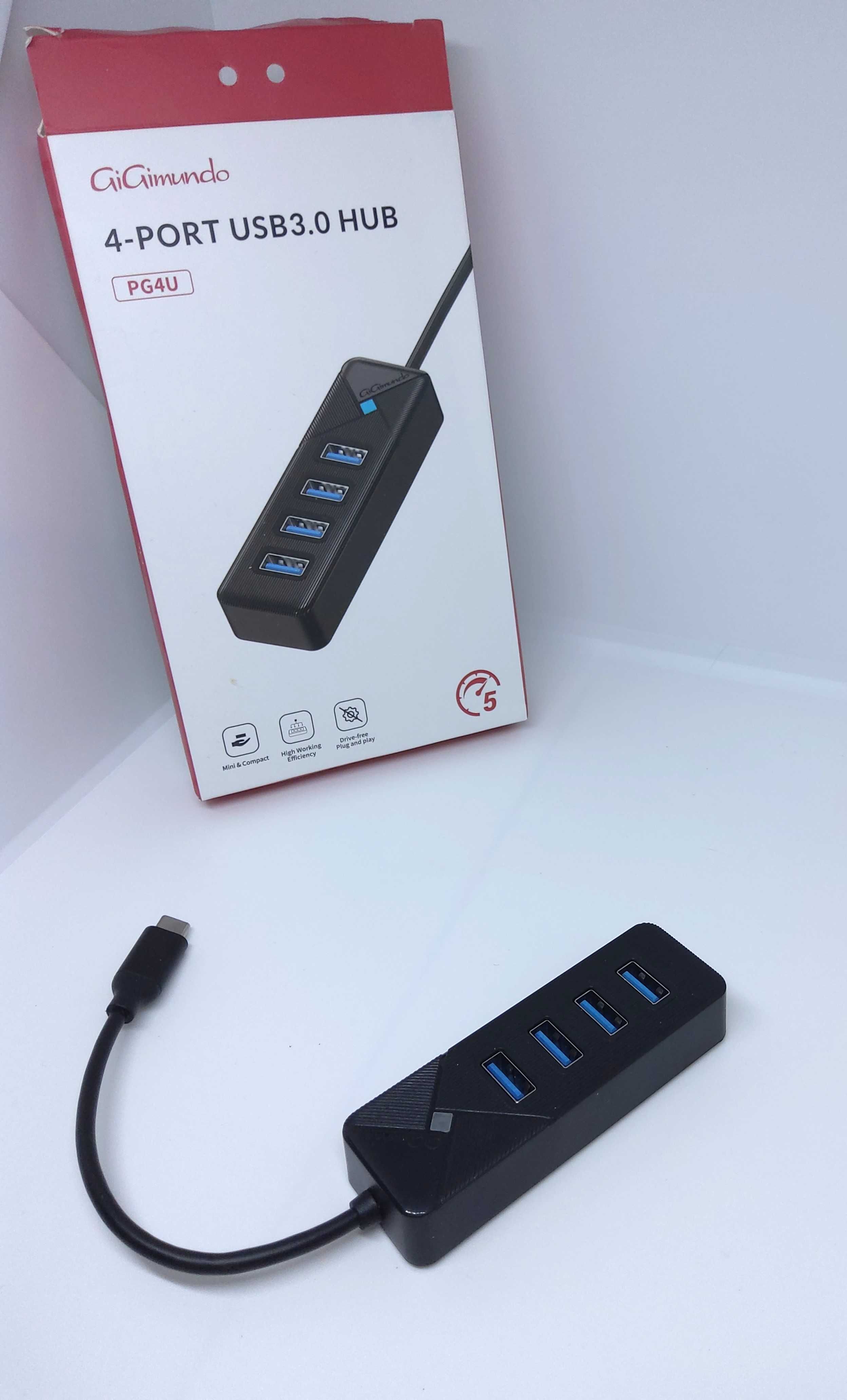 GiGimundo Hub USB C 4 porty USB Hub 3.0 powystawowy