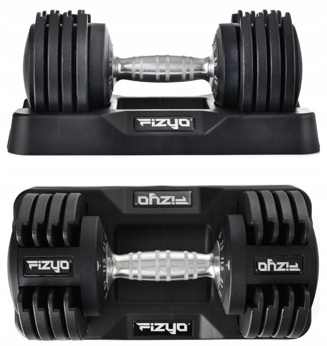 Hantle regulowane na silownie 2,3-11,5kg na silownie gryf zestaw