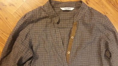 Tunika, koszula w kratkę, Pull & bear
