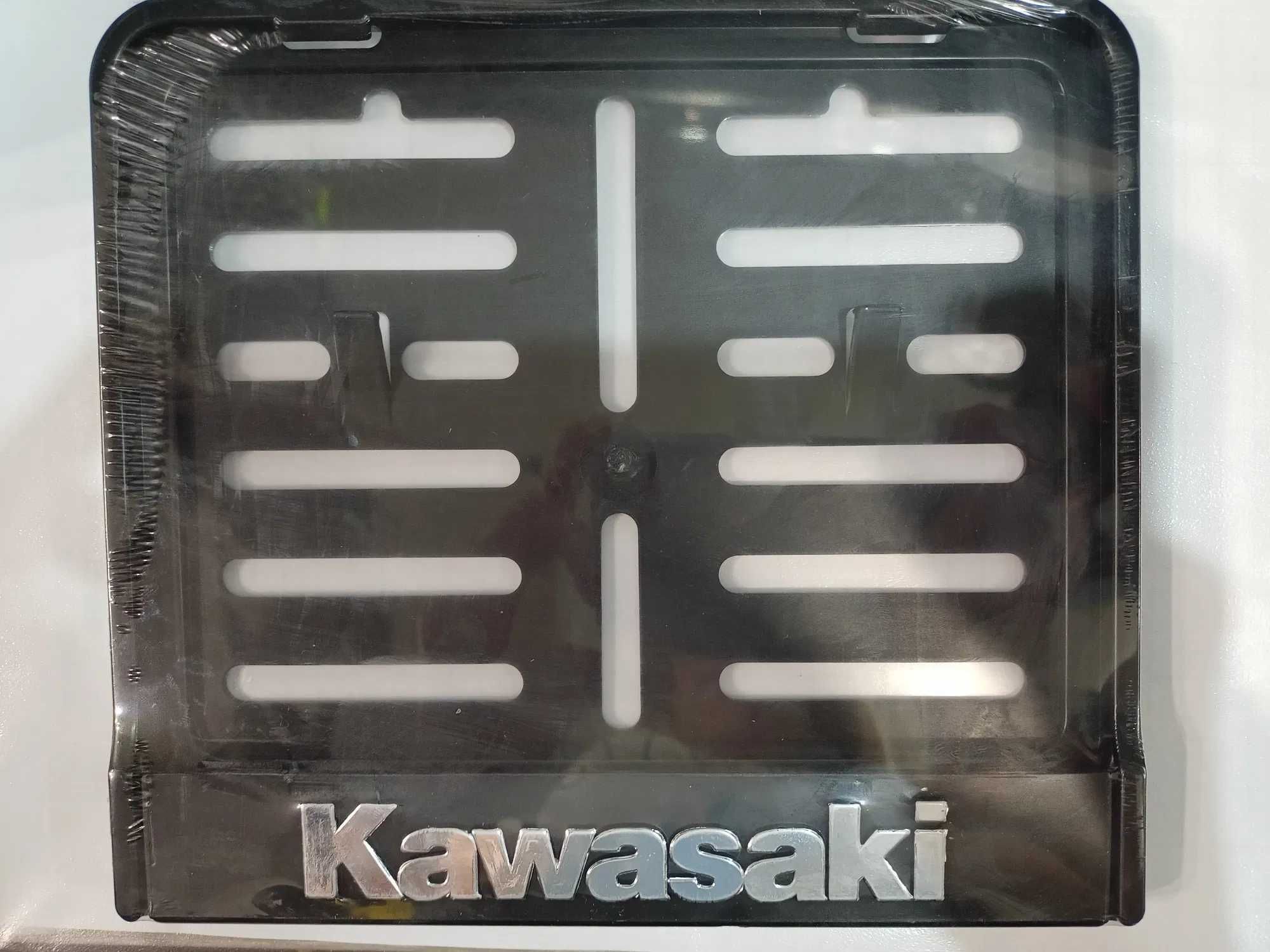 Motocyklowa Ramka do tablicy rejestracyjnej  3D KAWASAKI
