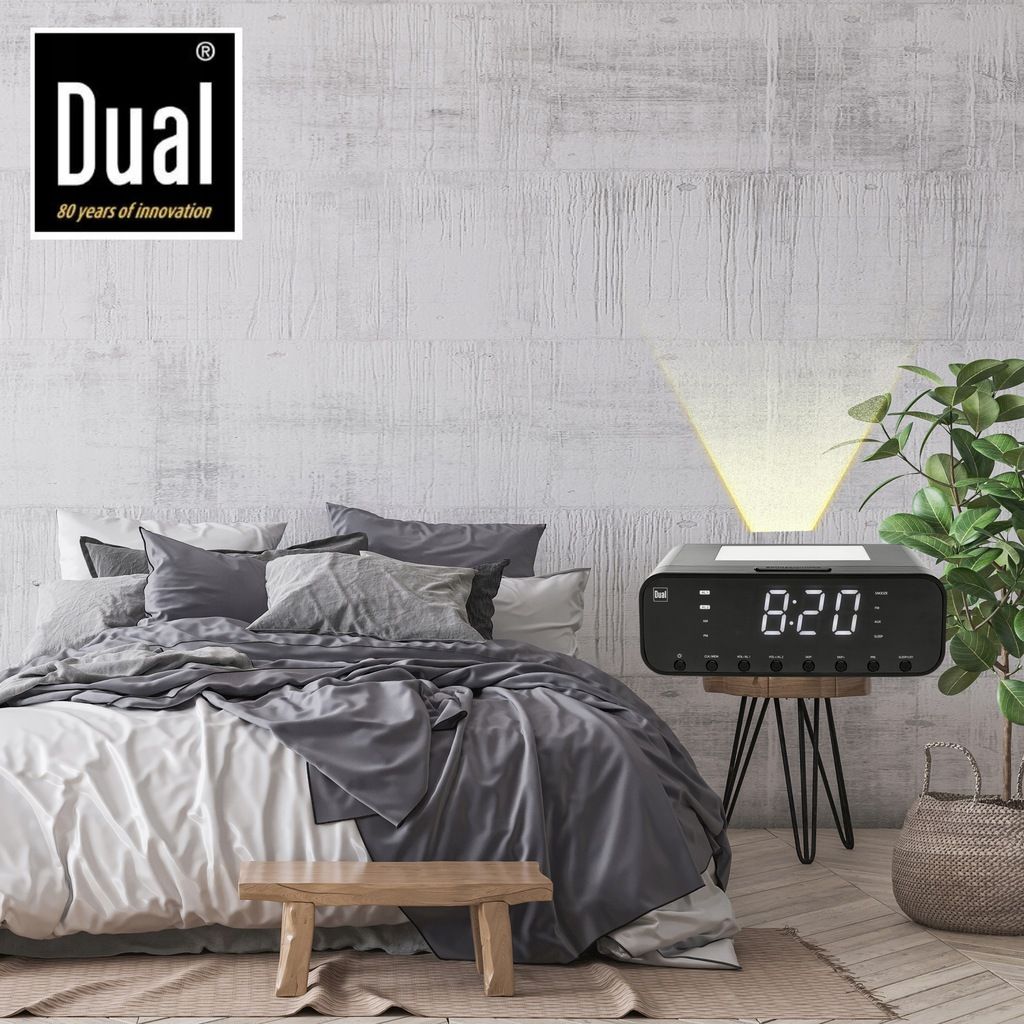 Radiobudzik DUAL Lampka nocna Ładowarka USB Radio