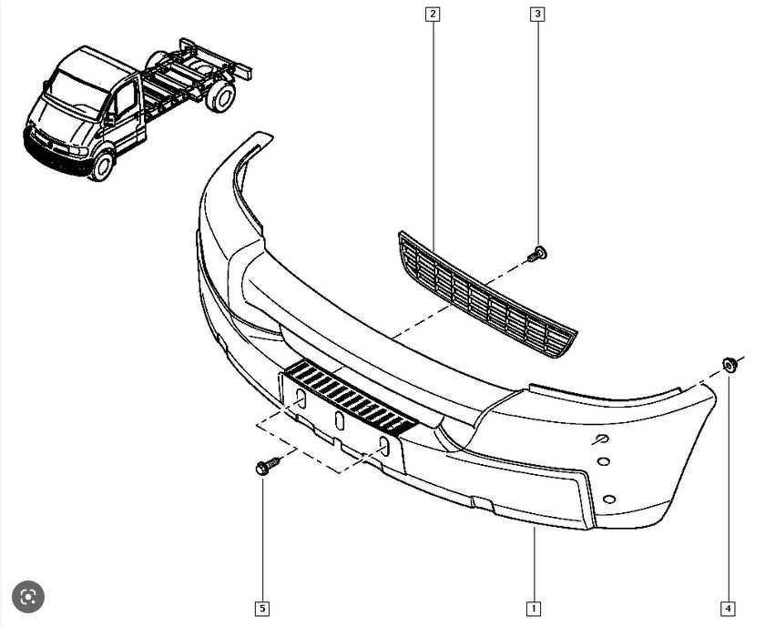 Kratka środkowa zderzaka przód Renault Mascott NOWA