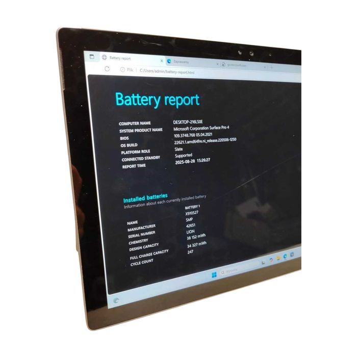 Microsoft Surface Pro 4 | 12,3" 2K | i5-6300U | 8GB | 256SSD | Win11