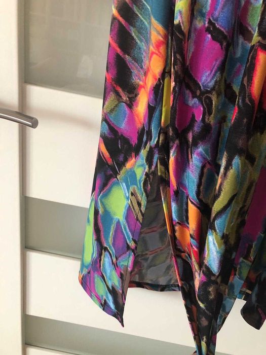 Kolorowa sukienka midi na lato rozm. 40