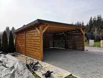 Wiata garażowa drewniana carport altana garaż zadaszenie tarasu