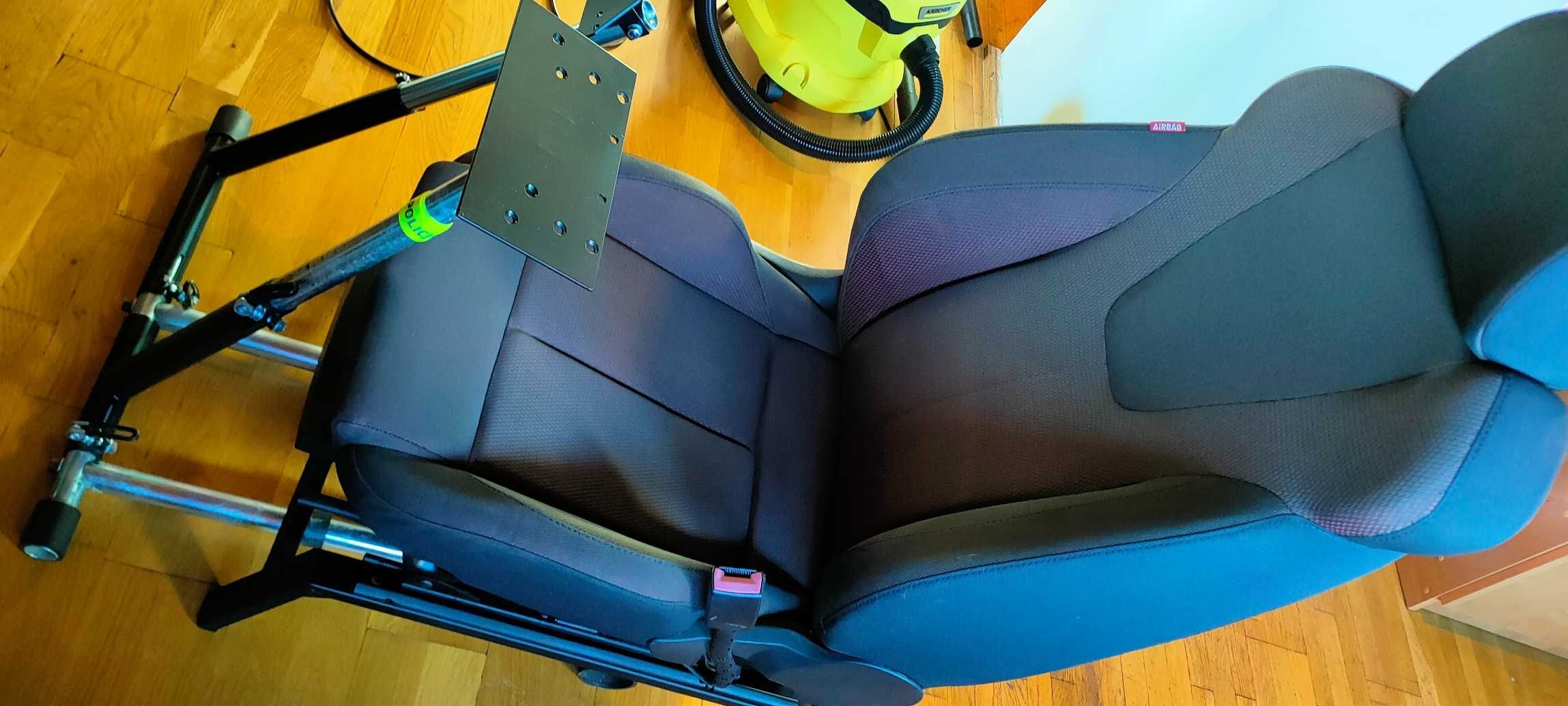 Sim Rig fotel + stojak deluxe v2 +stojak RGS pod hamulec reczny