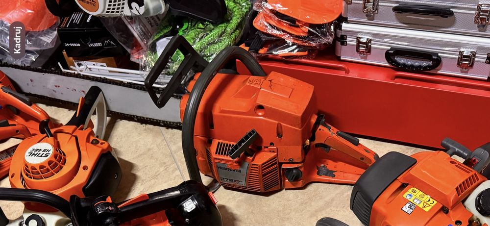 Pilarka Spalinowa Husqvarna 272 XP Stary Twardy sprzęt prowadnica 90CM