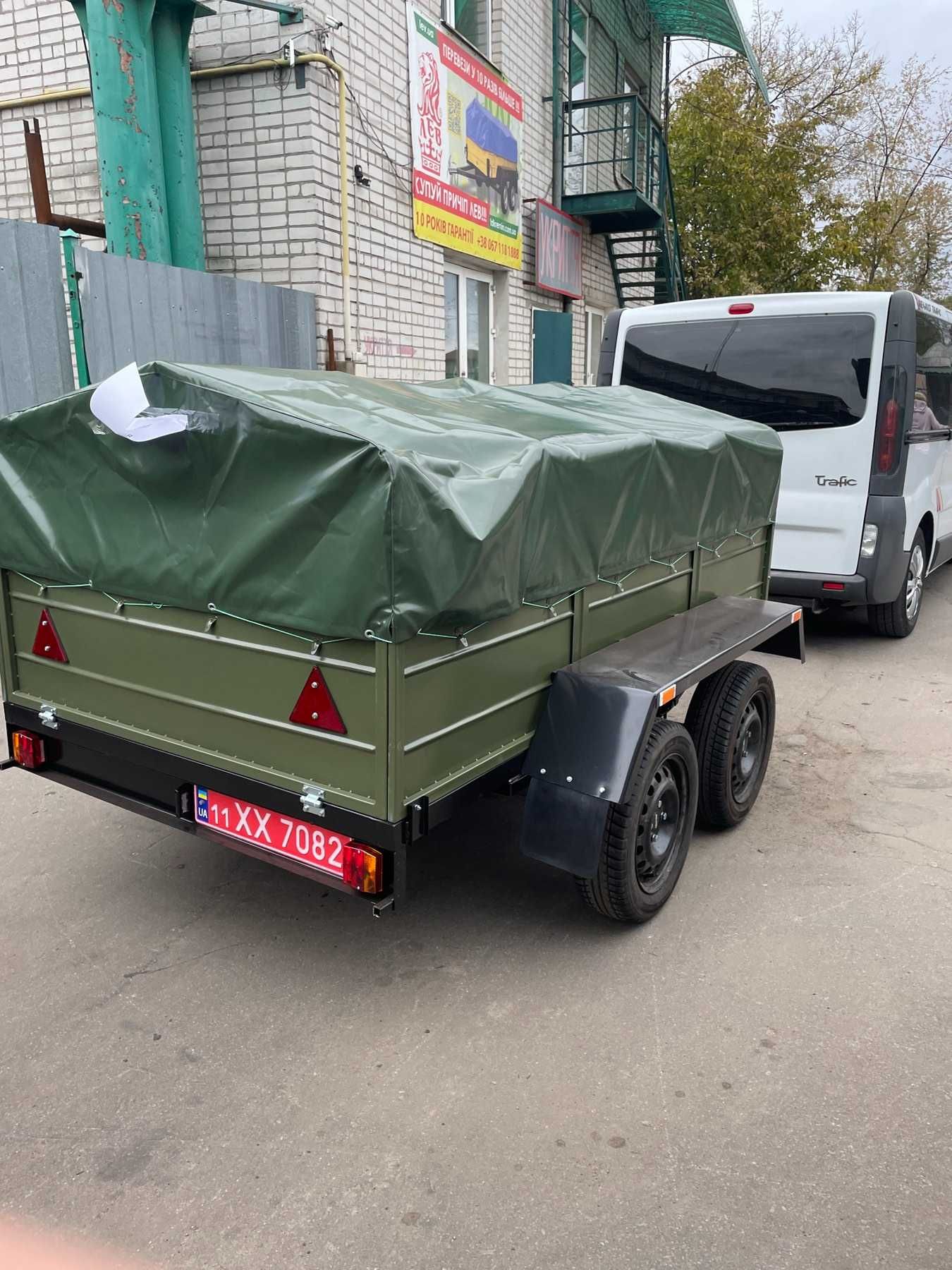 Прицеп Двухосный 2500 с усиленным бортом Тент Евро-фура в  ПОДАРОК