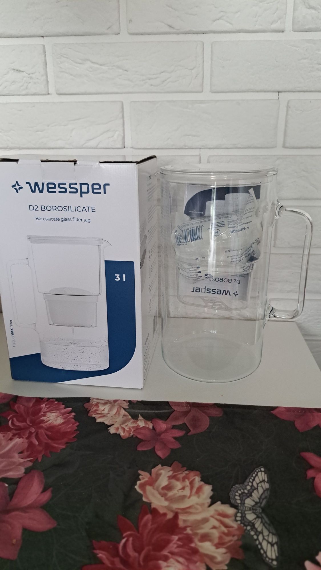 Wessper dzbanek szklany filtrujący nowy