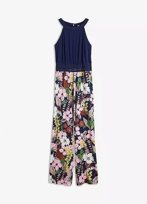 B.P.C kombinezon z koronką w pasie i kwiecistym nadrukiem ^40/42