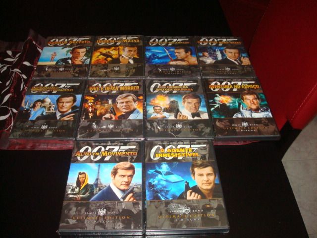 lote 12 dvds 007 ultimate edition de 1 e 2 dvds alguns selados
