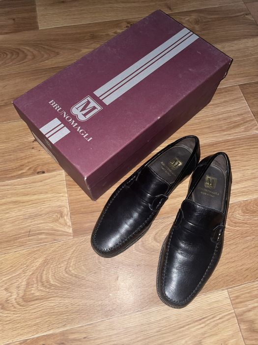 Чоловічі шкіряні туфлі лофери Bruno Magli оригінал 41 р.