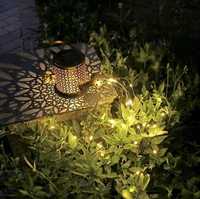 OGRODOWA LAMPA solarna wbijana dekoracyjna LAMPA LED na ogród konewka