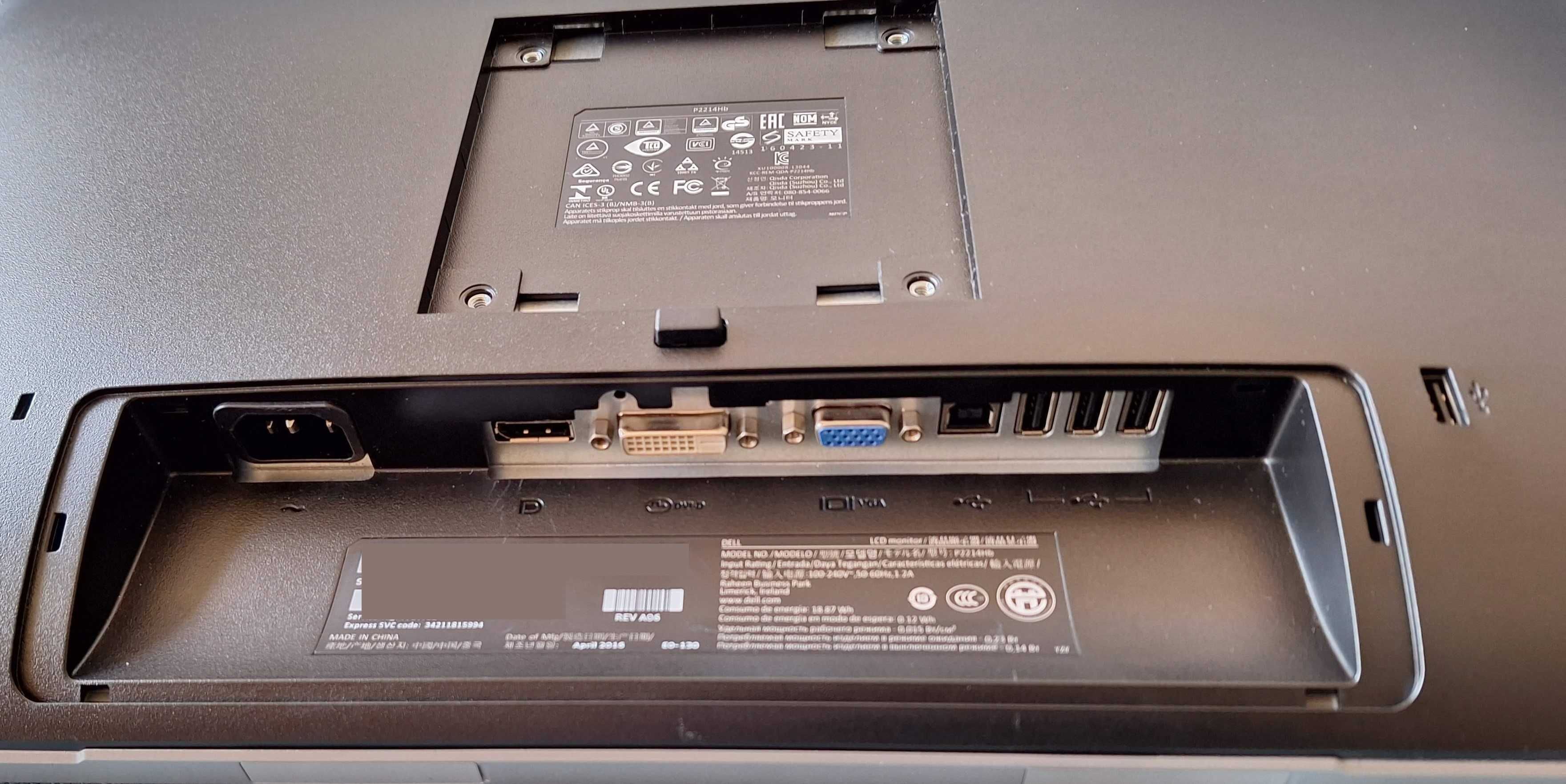 Monitor Dell P2214Hb 22" [1920×1080] Full HD IPS VESA
