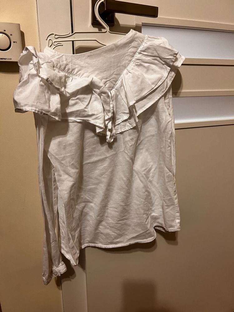 Biała koszula dziewczęca Zara r140