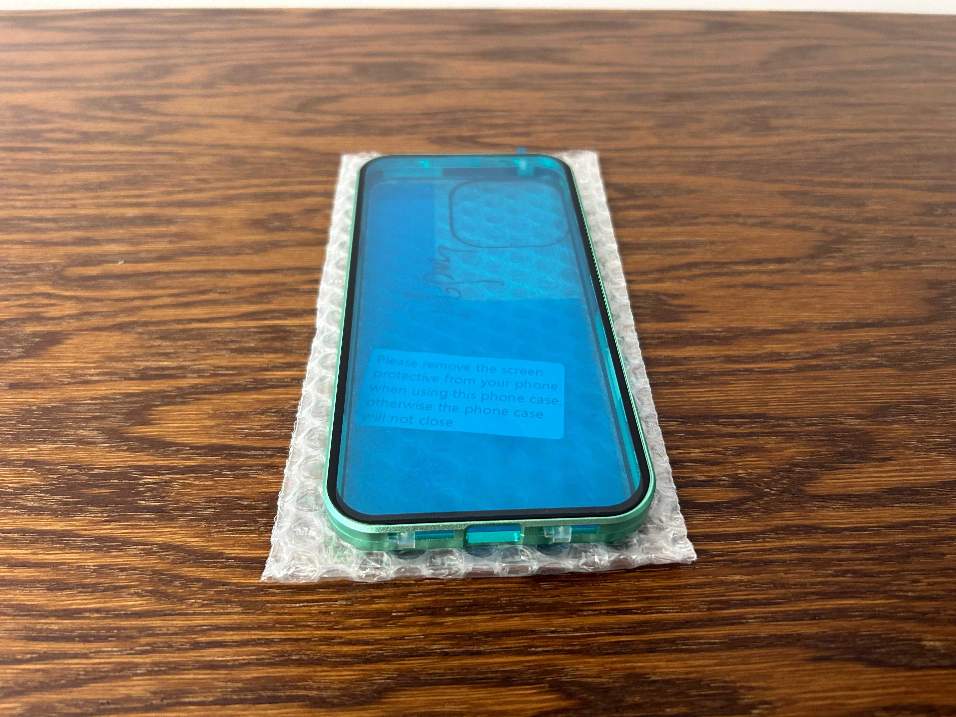 iPhone 16 PRO MAX case etui metalowe magnetyczne dwustronne szkło