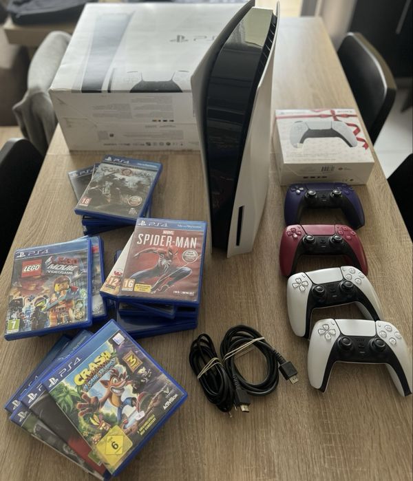 Konsola Ps5 z napędem Gwarancja PlayStation 5 + Gry Pady VR Fortnite