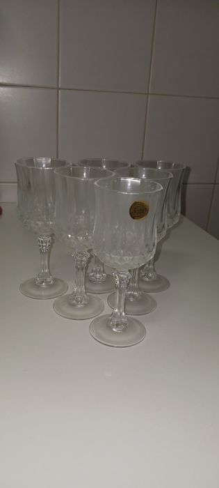 Vendo 6 copos de cristal da marca cristal d'arques