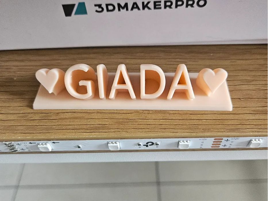 Nome "Giada" com Coração Duplo Decorativo