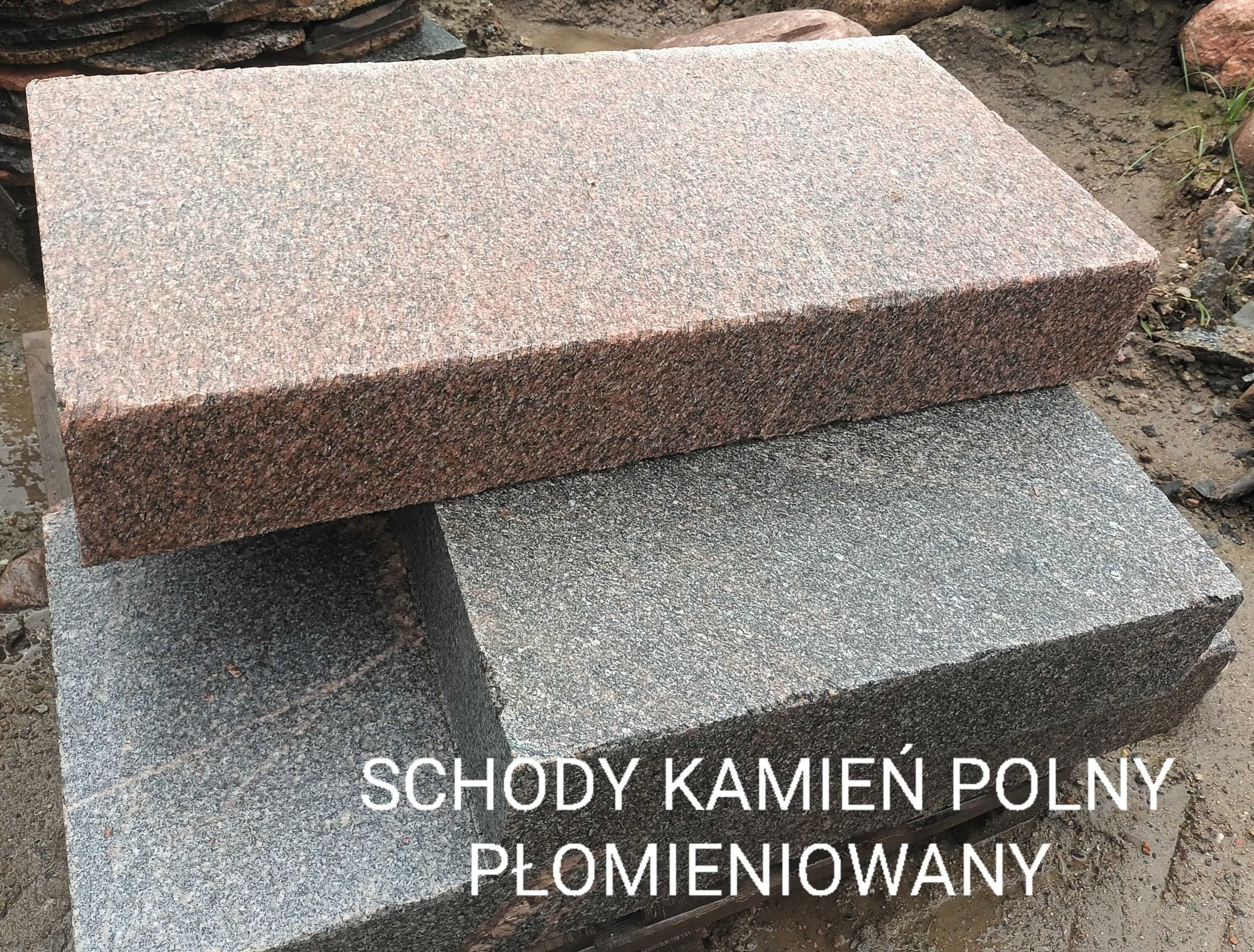 Kamień polny łupany gruby, schody  krawężniki