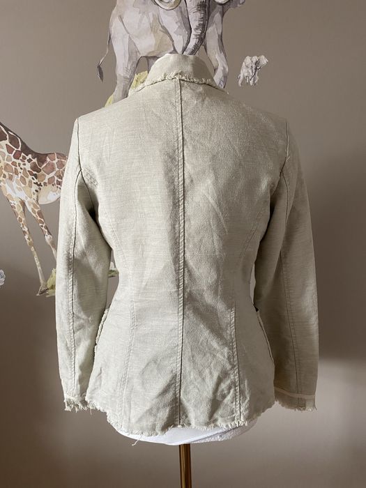 Lniana marynarka żakiet z naturalnego materialu len ramie Vero Moda XS