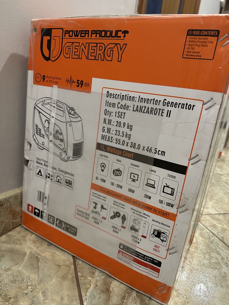 Генератор інверторний бензиновий GENERGY LANZAROTE II 2 кВт