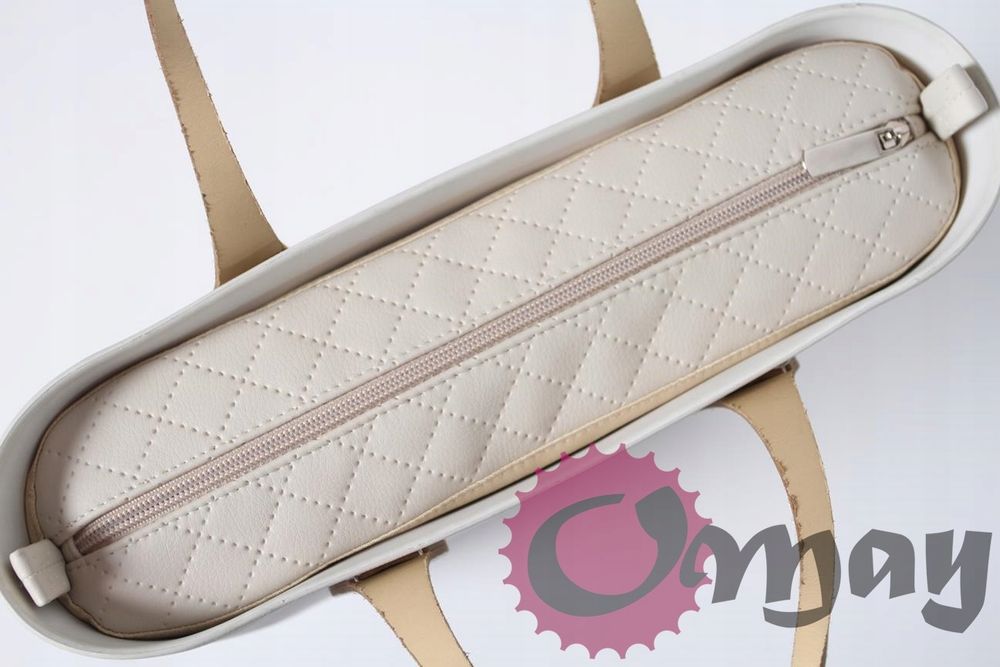 organizer OBAG MINI pikówka ekoskóra pik beżowa hummus wkład OMAY