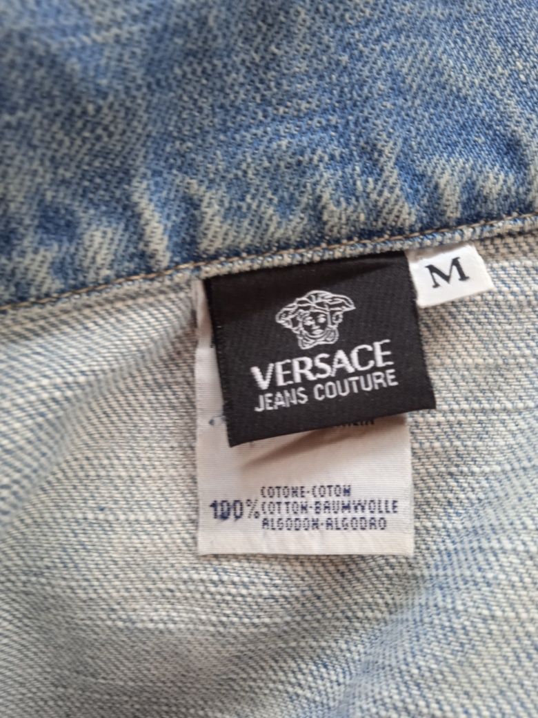 Świetna kurtka dżinsowa jeans Versace krótka M L