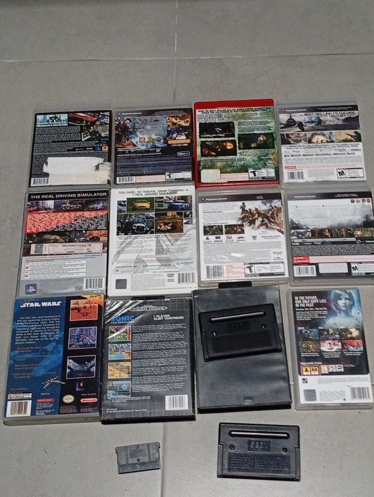 Jogos GBA, PSP, Mega Drive, SNES, PS2 e PS3