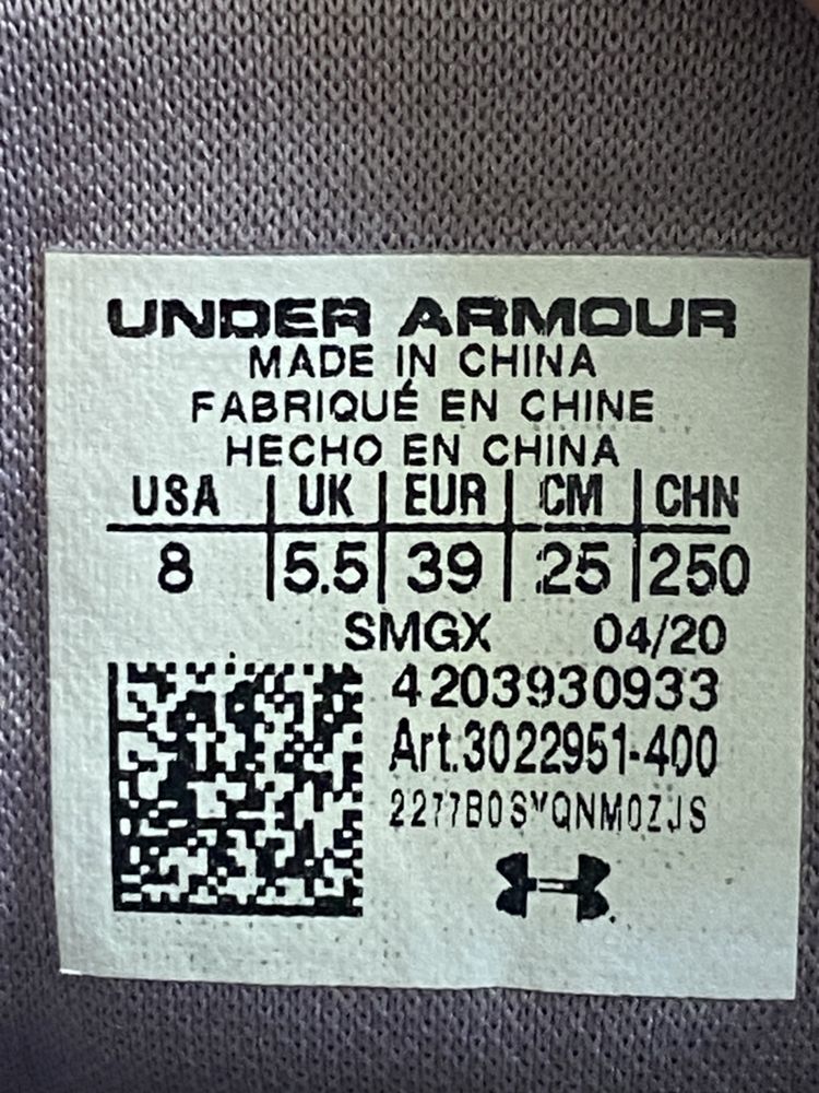 Женские Спортивные Кроссовки Under Armour 39р(25см)