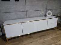 RTV szafka komoda Glamour biało złota połysk Ikea home design 180.szer