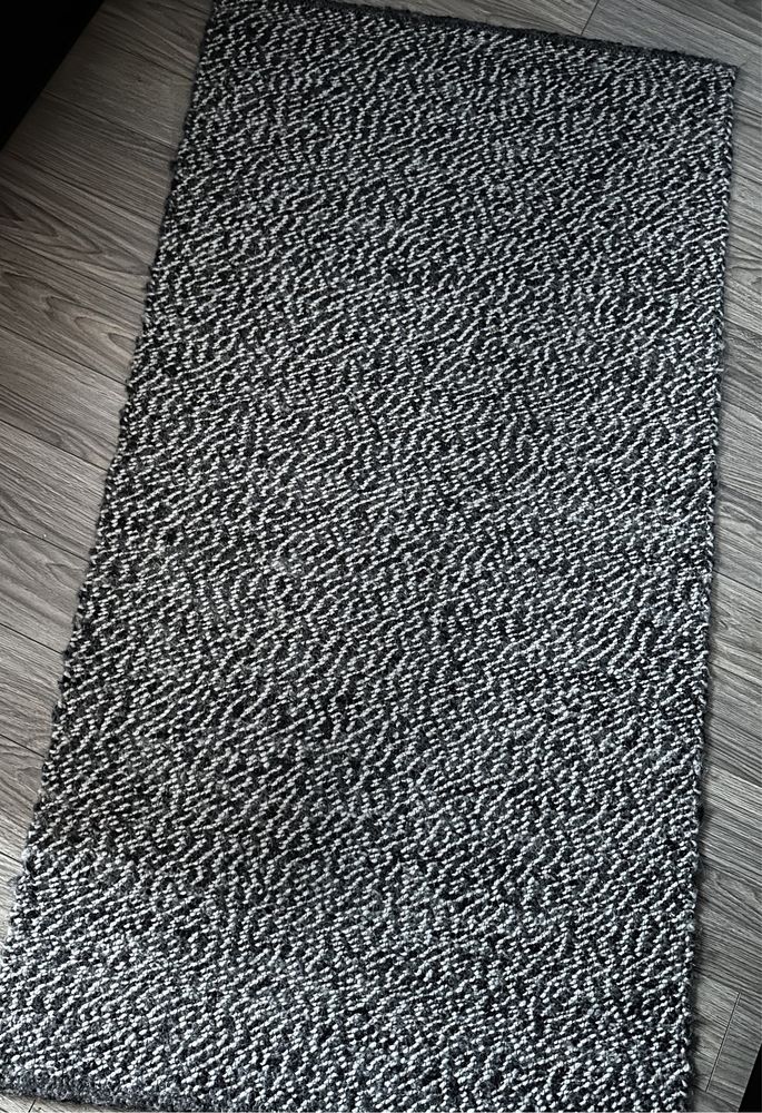 Prostokątny dywanik szary melanż 150x80 cm Ikea