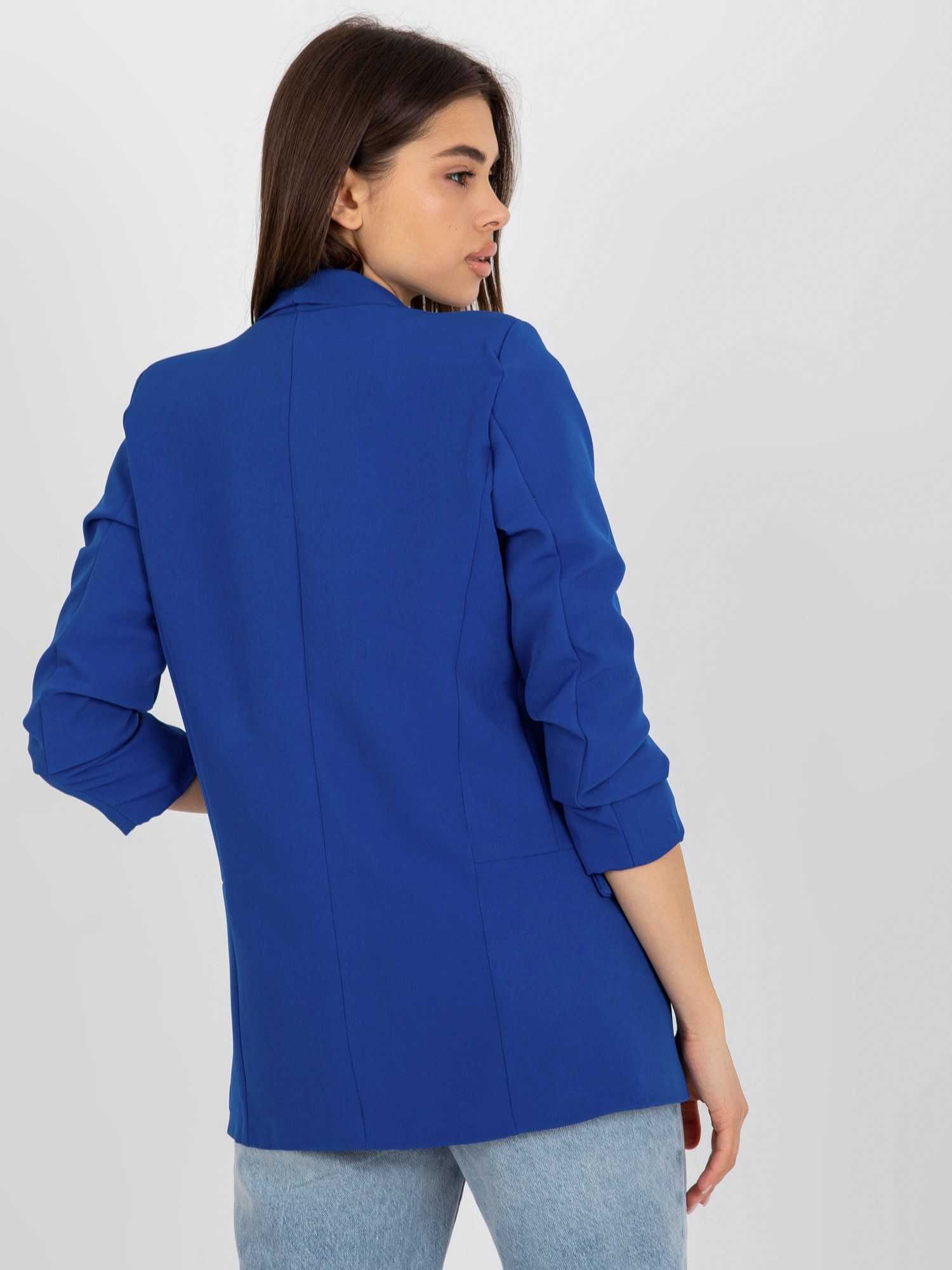 Marynarka Adela dark blue, rękaw 3/4 marszczony roz. L