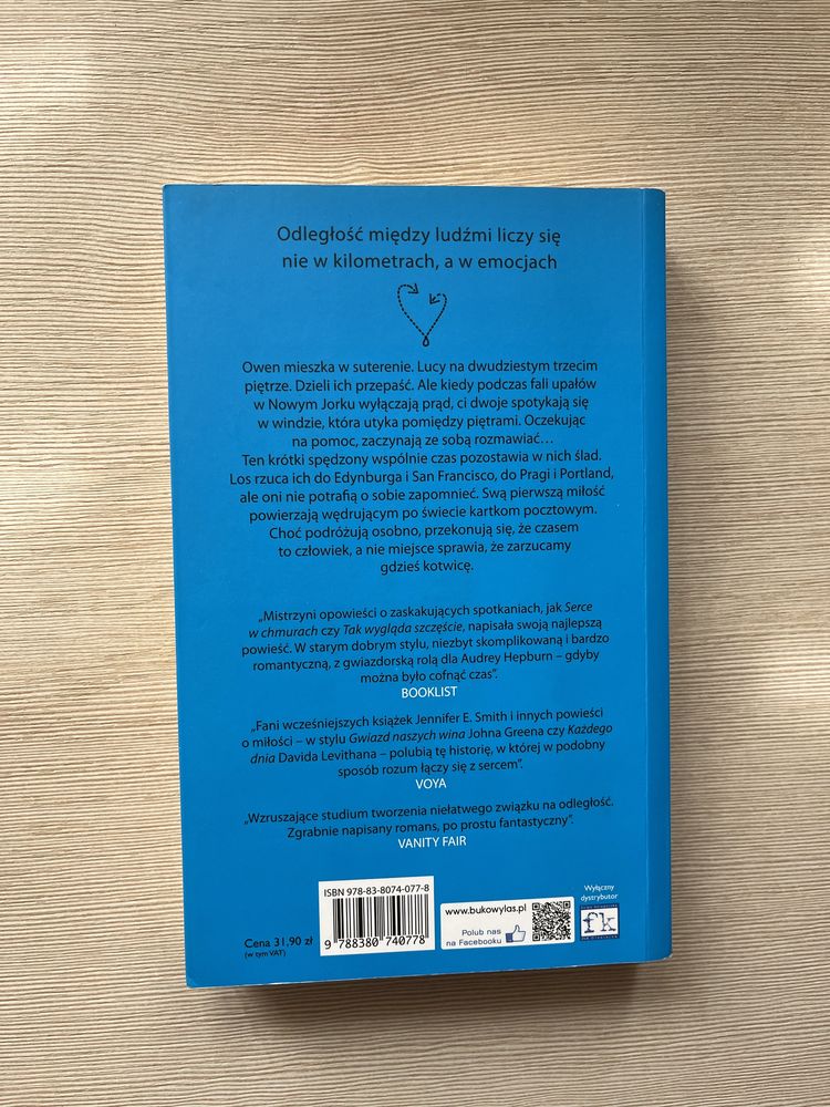 Jennifer E. Smith ,,Odległość między tobą a mną”