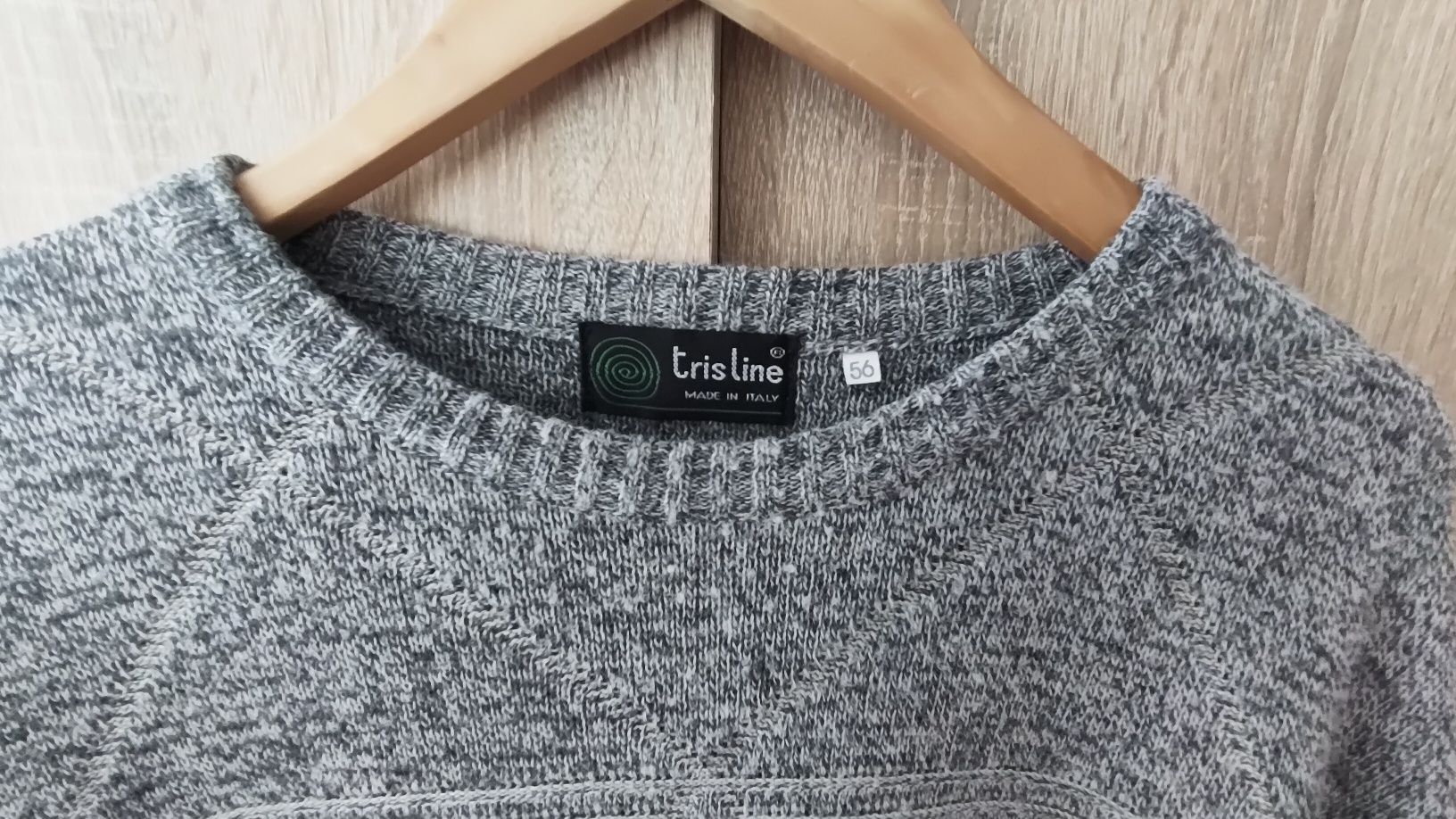 Sweter wełniany męski włoskiej firmy Tris Line rozmiar  2xl