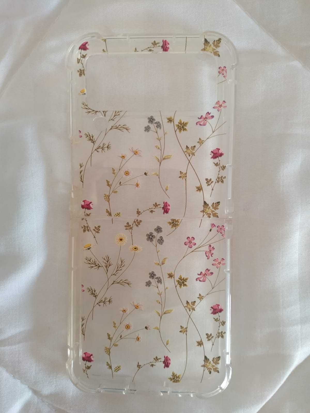 Capa Telemovel Transparente com Flores para Samsung Galaxy Z Flip 4