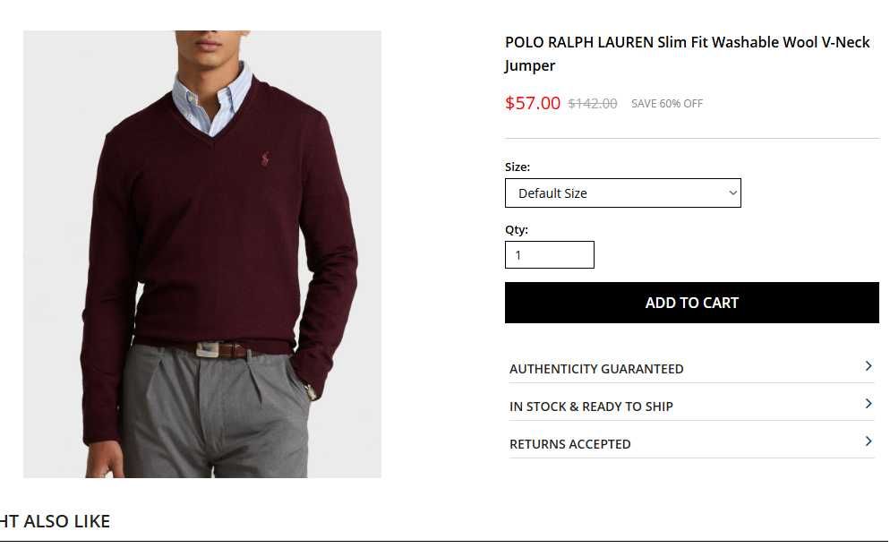 Мужской хлопковый джемпер Polo ralph lauren (Л-ХЛ)