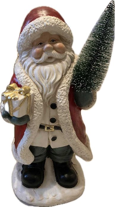 Mikołaj z choinką i prezentem XXL do domu i na podwórko wys. 51 cm