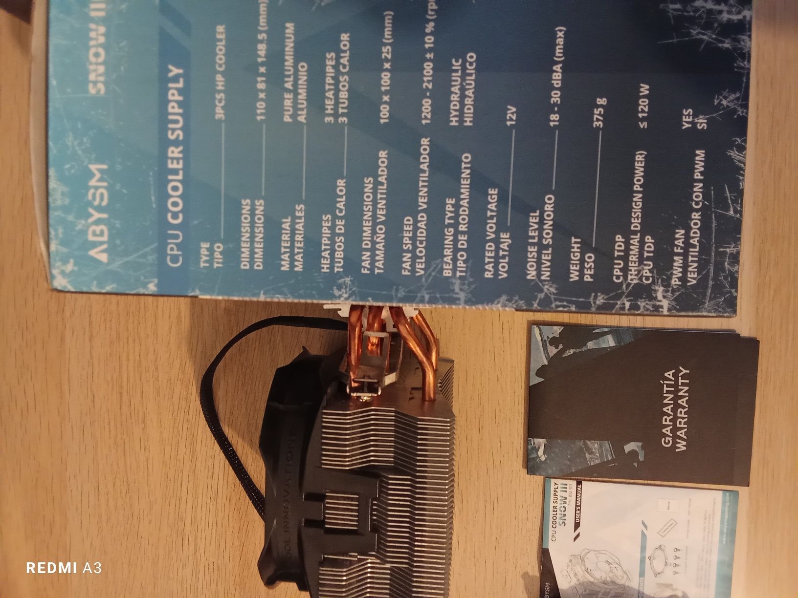Cooler para AMD e Intel ABYSM SNOW III com 5 anos de garantia