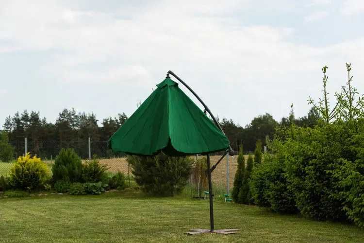 Зонтик для сада, зонт садовой, зонт пляжный угловой с наклоном зеленый