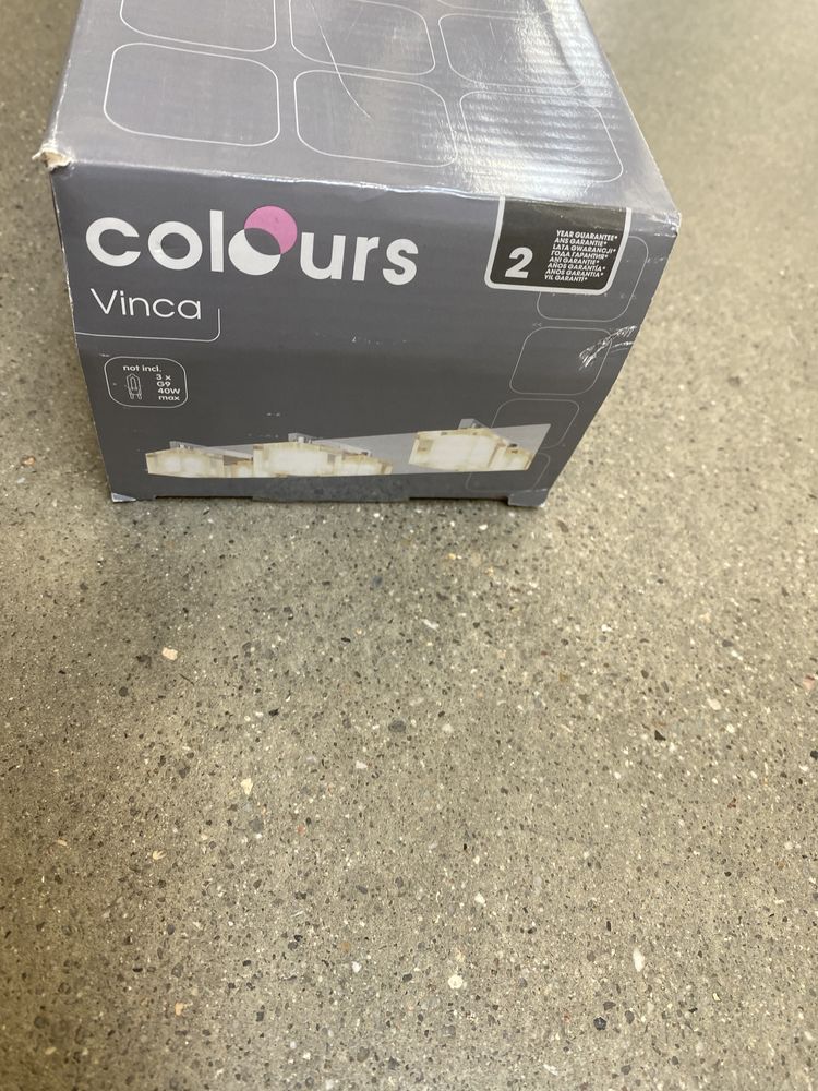 Spot listwa Colours Vinca 3 x 40 W G9 kinkiet lampa żarówka klosz
