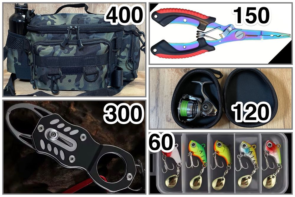 Сумка спиннингиста рыболовная липгрип мультитул кофр спиннер крючки