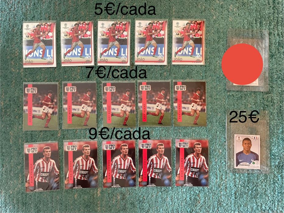 Cards João Félix, Mbappé, Shearer e Roy Kean